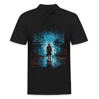 Viking Silhouette Scandinavia Viking - Men's Polo Shirt - black - Front - Kai (181cm)