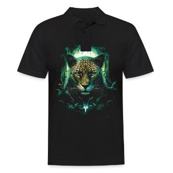 Majestätisch Dschungel Wildtiere Wildnis Kunstwerk - Männer Poloshirt - Schwarz - Vorne - Kai (181cm)