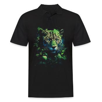 Majestätisch Dschungel Wildtiere Wildnis Kunstwerk - Männer Poloshirt - Schwarz - Vorne - Kai (181cm)