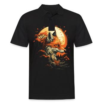 Fantay Fox Magic Fox - Men's Polo Shirt - black - Front - Kai (181cm)
