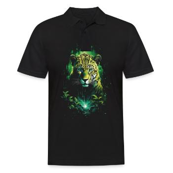Majestätisch Dschungel Wildtiere Wildnis Kunstwerk - Männer Poloshirt - Schwarz - Vorne - Kai (181cm)