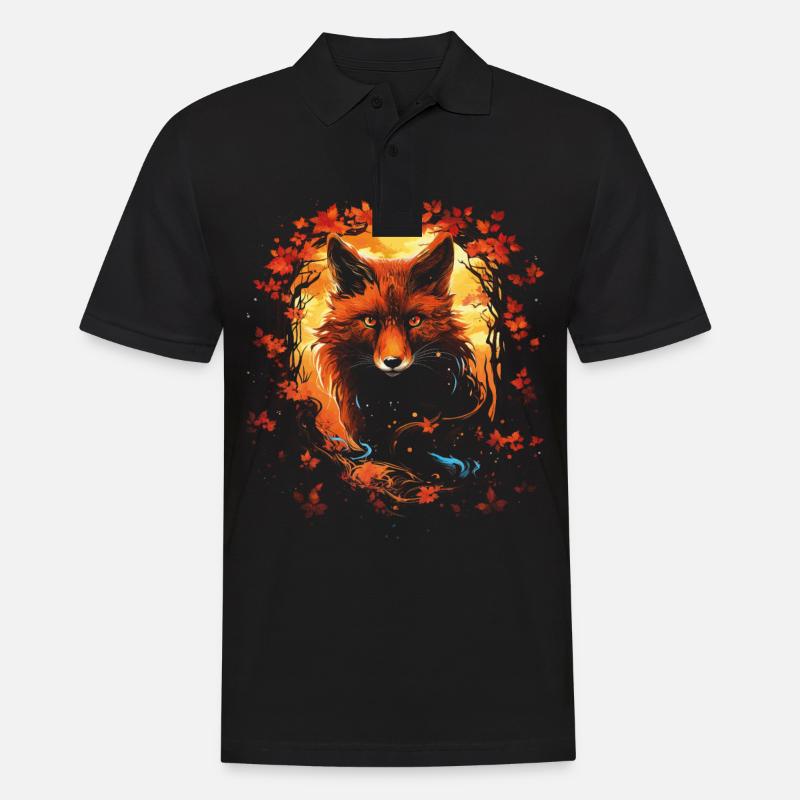 Fantay Fox Magic Fox - Men's Polo Shirt - black