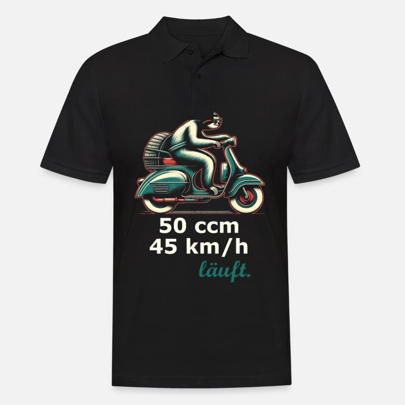 Faultier Roller - Männer Poloshirt - Schwarz