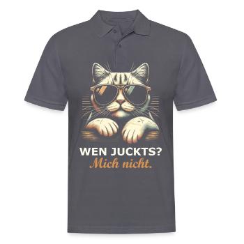 Fun Spruch - Männer Poloshirt - Anthrazit - Vorne - Nico (186cm)