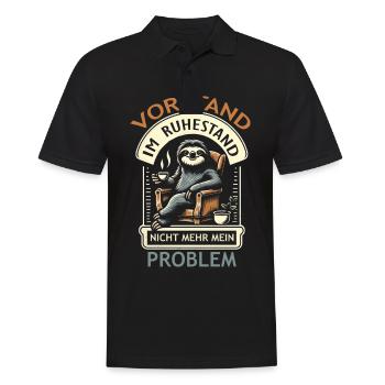 Vorstand Ruhestand - Männer Poloshirt - Schwarz - Vorne - Kai (181cm)