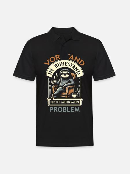 Vorstand Ruhestand - Männer Poloshirt - Schwarz