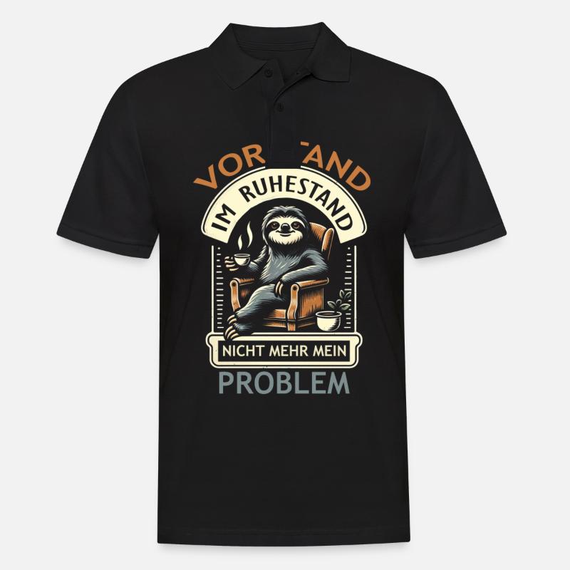 Vorstand Ruhestand - Männer Poloshirt - Schwarz
