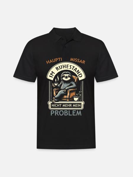 Ruhestand Polizeihauptkommissar - Männer Poloshirt - Schwarz