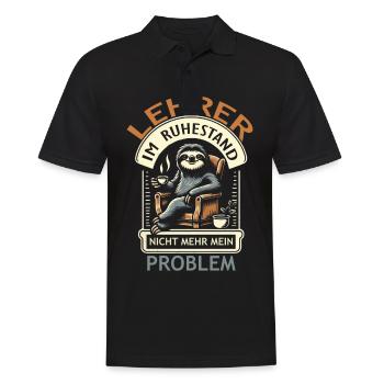 Lehrer Ruhestand - Männer Poloshirt - Schwarz - Vorne - Kai (181cm)