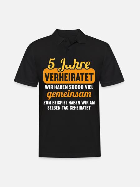Wir haben viel gemeinsam 5.Hochzeitstag - Männer Poloshirt - Schwarz