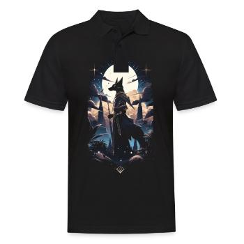 Anubis God Gaming Egyptian - Men's Polo Shirt - black - Front - Kai (181cm)