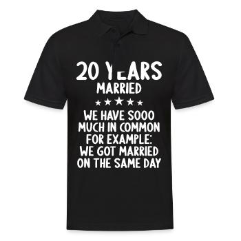We have a lot in common 20th wedding anniversary - Men's Polo Shirt - black - Front - Kai (181cm)