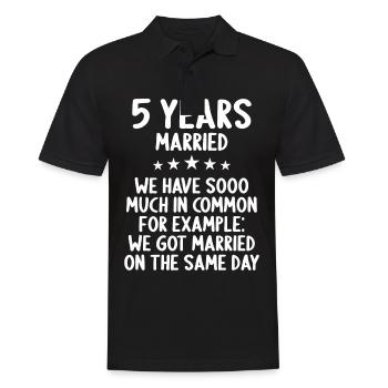 We have a lot in common 5th wedding anniversary - Men's Polo Shirt - black - Front - Kai (181cm)