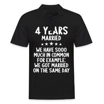 We have a lot in common 4th wedding anniversary - Men's Polo Shirt - black - Front - Kai (181cm)