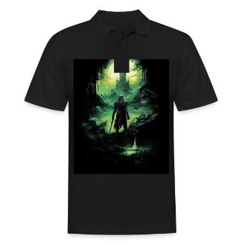 Fantasy Chevalier Château Magie Conte de Fées Mythique Gothique - Polo Homme - noir - Devant - Kai (181cm)