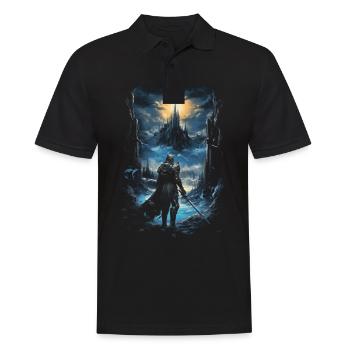 Fantasy Chevalier Château Magie Conte de Fées Mythique Gothique - Polo Homme - noir - Devant - Kai (181cm)