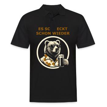 Es schmeckt schon wieder - Männer Poloshirt - Schwarz - Vorne - Kai (181cm)