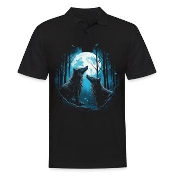 Fantasy Wolf Magic Pack Mysterious - Men's Polo Shirt - black - Front - Kai (181cm)