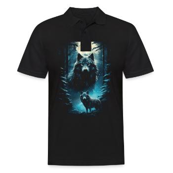 Fantasy Wolf Magic Pack Mysterious - Men's Polo Shirt - black - Front - Kai (181cm)