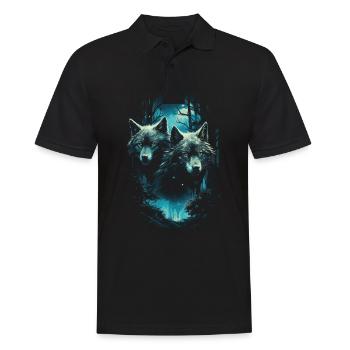 Fantasy Wolf Magic Pack Mysterious - Men's Polo Shirt - black - Front - Kai (181cm)