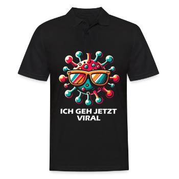 Viral gehen Virus - Männer Poloshirt - Schwarz - Vorne - Kai (181cm)