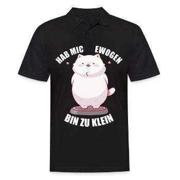 Hab mich gewogen bin zu klein Katze - Männer Poloshirt - Schwarz - Vorne - Kai (181cm)