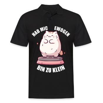 Hab mich gewogen bin zu klein Katze - Männer Poloshirt - Schwarz - Vorne - Kai (181cm)