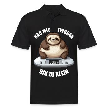 Hab mich gewogen bin zu klein Faultier - Männer Poloshirt - Schwarz - Vorne - Kai (181cm)