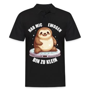 Hab mich gewogen bin zu klein Faultier - Männer Poloshirt - Schwarz - Vorne - Kai (181cm)
