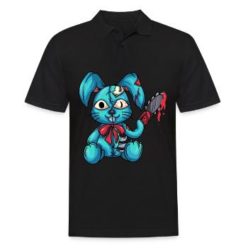 Hasen Dämon Gothic Kawaii - Männer Poloshirt - Schwarz - Vorne - Kai (181cm)