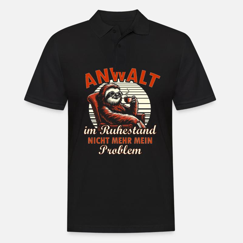 Anwalt Ruhestand - Männer Poloshirt - Schwarz