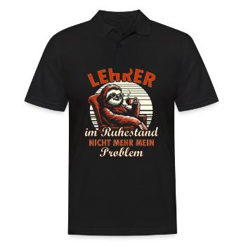 Lehrer Ruhestand - Männer Poloshirt - Schwarz - Vorne - Kai (181cm)