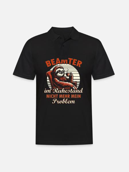 Beamter Ruhestand - Männer Poloshirt - Schwarz
