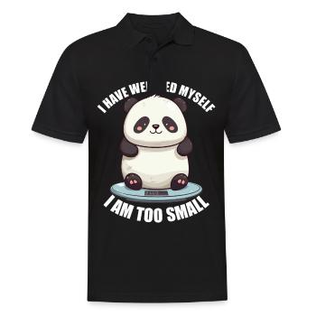 I've weighed myself too little panda - Men's Polo Shirt - black - Front - Kai (181cm)