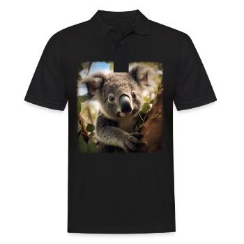 Koalas realistic Koala - Men's Polo Shirt - black - Front - Kai (181cm)