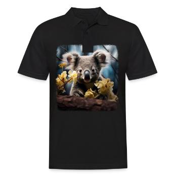 Koalas realistic Koala - Men's Polo Shirt - black - Front - Kai (181cm)