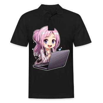 Kawaii Girl Anime and Gaming Anime Lover - Männer Poloshirt - Schwarz - Vorne - Kai (181cm)