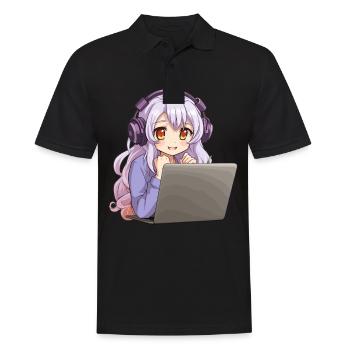 Kawaii Girl Anime and Gaming Anime Lover - Männer Poloshirt - Schwarz - Vorne - Kai (181cm)