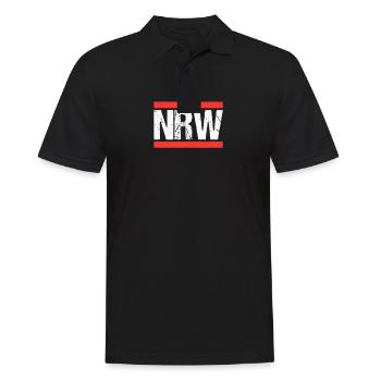 NRW Nordrhein Westfalen - Männer Poloshirt - Schwarz - Vorne - Kai (181cm)
