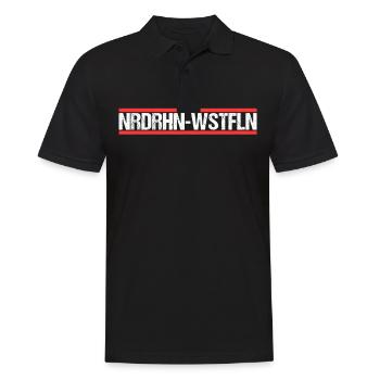 NRW Nordrhein Westfalen - Männer Poloshirt - Schwarz - Vorne - Kai (181cm)