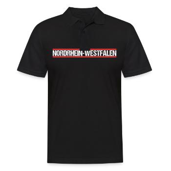 NRW Nordrhein Westfalen - Männer Poloshirt - Schwarz - Vorne - Kai (181cm)