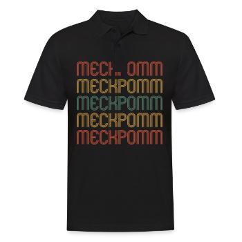 Meckpomm Mecklenburg Vorpommern - Männer Poloshirt - Schwarz - Vorne - Kai (181cm)