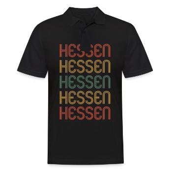Hesse Hessin Hessen - Men's Polo Shirt - black - Front - Kai (181cm)