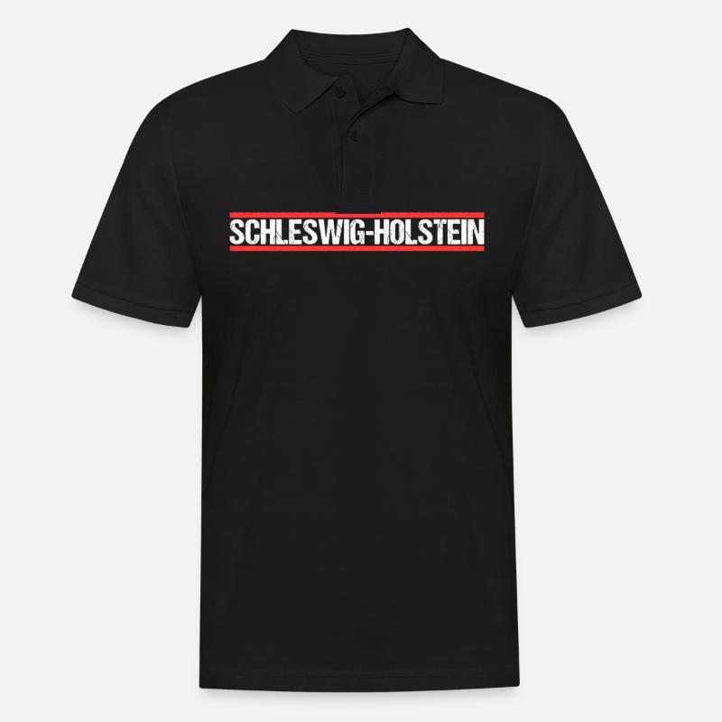 Schleswig Holsteiner Holsteinerin Holstein - Männer Poloshirt - Schwarz