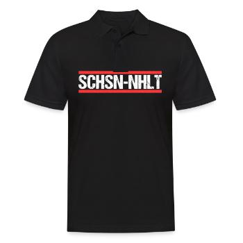 Sachsen Anhalter Sachsen Anhalterin Sachsen Anhalt - Männer Poloshirt - Schwarz - Vorne - Kai (181cm)