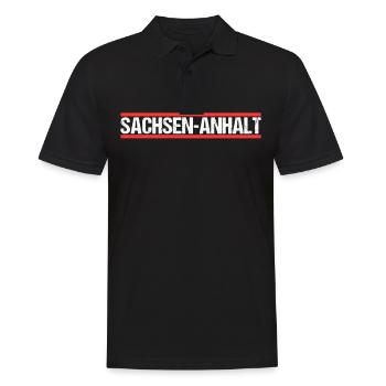 Sachsen Anhalter Sachsen Anhalterin Sachsen Anhalt - Männer Poloshirt - Schwarz - Vorne - Kai (181cm)