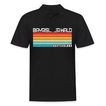 Bayrischer Wald - Männer Poloshirt - Schwarz - Vorne - Kai (181cm)