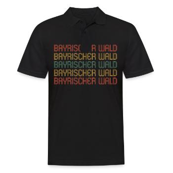 Bayrischer Wald - Männer Poloshirt - Schwarz - Vorne - Kai (181cm)