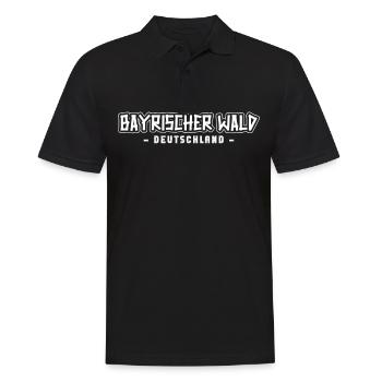 Bayrischer Wald - Männer Poloshirt - Schwarz - Vorne - Kai (181cm)