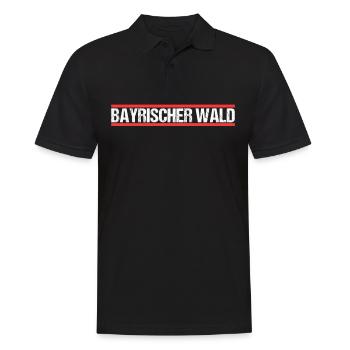 Bayrischer Wald - Männer Poloshirt - Schwarz - Vorne - Kai (181cm)